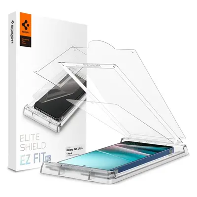 Hybridní sklo SPIGEN ELITE SHIELD ”EZ FIT” HD GALAXY S25 ULTRA CLEAR s instalačním aplikátorem