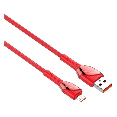 LDNIO LS662 USB - Micro USB 2m, 30W kabel (červený)