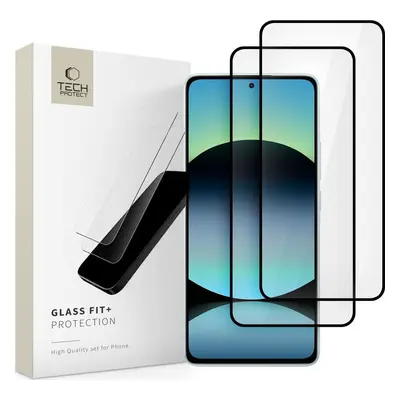 Tvrzené sklo TECH-PROTECT GLASS FIT+ 2-PACK XIAOMI REDMI NOTE 14 4G / 5G BLACK