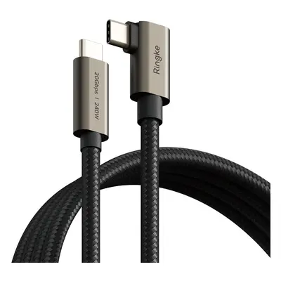 RINGKE USB 3.2 GEN 2X2 TYPE-C 90 DEGREE CABLE PD240W 200CM BLACK