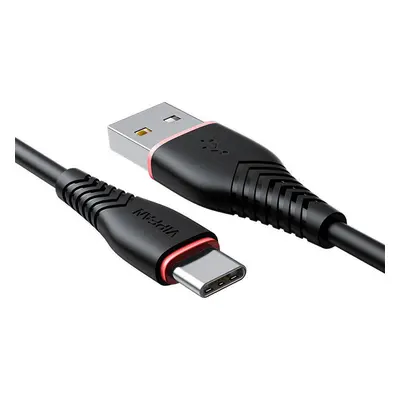 Vipfan Kabel USB na USB-C VFAN Anti-Break X01, 3A, 1m (černý)