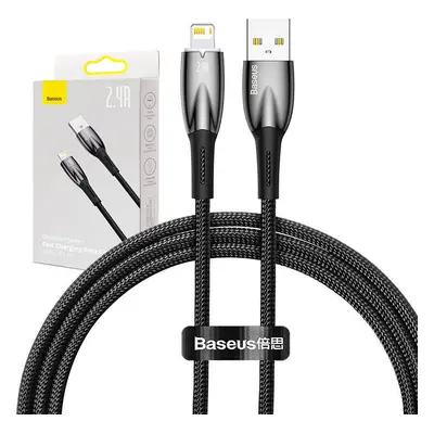 Kabel USB pro Lightning Baseus řady Glimmer, 2,4 A, 1 m (černý)