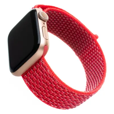 Nylonový řemínek FIXED Nylon Strap pro Apple Watch 38/40/41mm, tmavě růžový