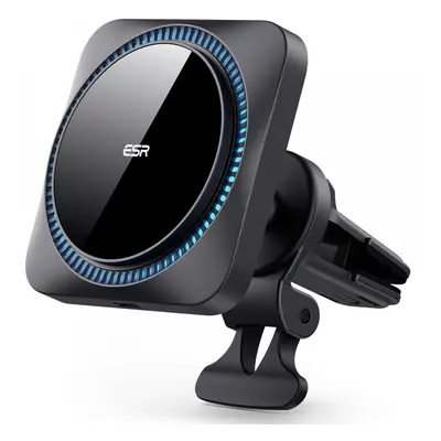 ESR HALOLOCK CRYOBOOST MAGNETIC MAGSAFE VENT CAR MOUNT WIRELESS CHARGER FROSTED ONYX