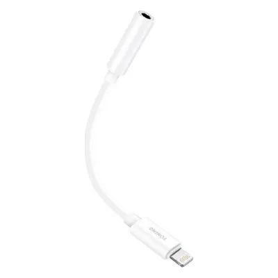 Audiokabel/adaptér 3,5mm jack na Lightning (iPhone) Foneng BM20 (bílý)