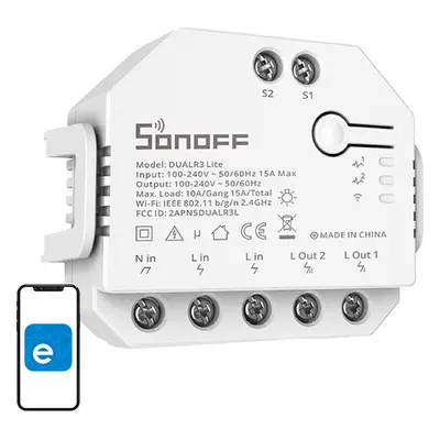 Chytrý přepínač WiFi Sonoff Dual R3 Lite