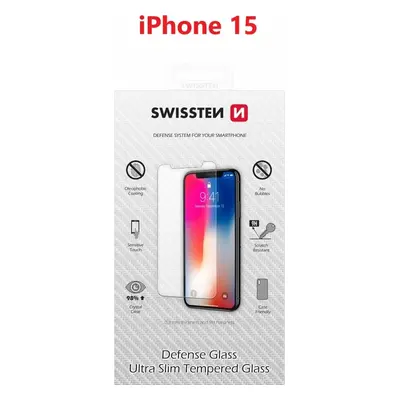 OCHRANNÉ TEMPEROVANÉ SKLO SWISSTEN PRO APPLE IPHONE 15 RE 2,5D