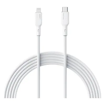 Kabel USB-C na Lightning Aukey CB-SCL1, 27W, 1m (bílý)