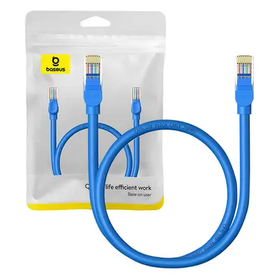 Kulatý kabel Baseus Ethernet RJ45, Cat.6, 0,5 m (modrý)