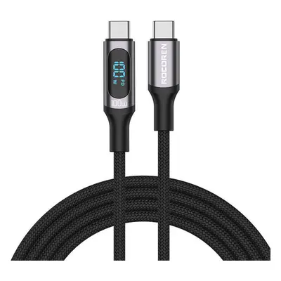 Rychlý nabíjecí kabel Rocoren Digital USB-C na USB-C, PD, 1m (šedý)