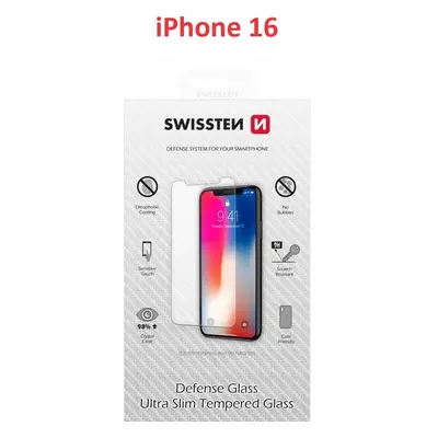 OCHRANNÉ TEMPEROVANÉ SKLO SWISSTEN PRO APPLE IPHONE 16 RE 2.5D