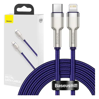 Kabel Baseus Cafule Series USB-C pro Lightning, 20W, 2m (fialový)