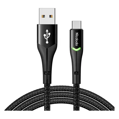 Kabel USB na USB-C Mcdodo Magnificence CA-7960 LED, 1m (černý)