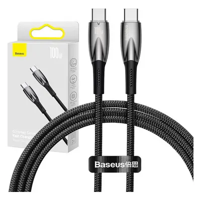 Kabel USB-C pro řadu Baseus Glimmer, 100 W, 1 m (černý)