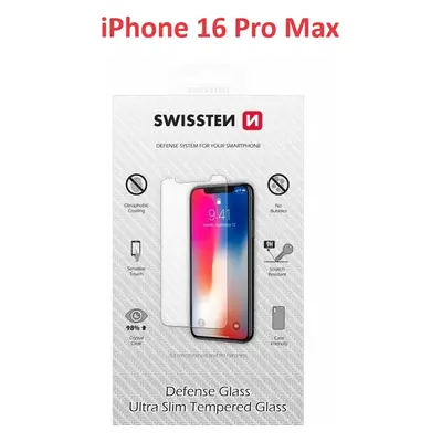 OCHRANNÉ TEMPEROVANÉ SKLO SWISSTEN PRO APPLE IPHONE 16 PRO MAX RE 2.5D