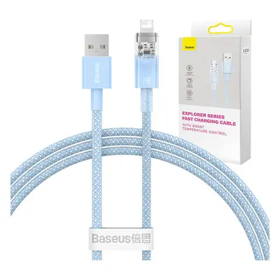 Rychlonabíjecí kabel Baseus Explorer USB na Lightning 2,4A 1M (modrý)