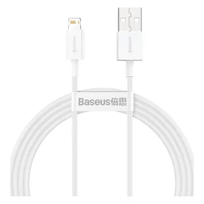 Baseus Kabel USB na Lightning 2,4A 1,5 m (bílý)