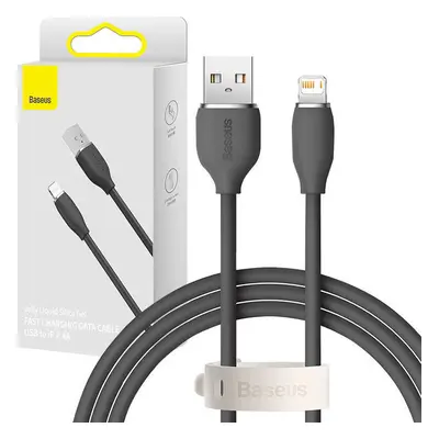 Baseus Jelly kabel USB na Lightning, 2,4A, 1,2 m (černý)