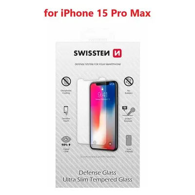 OCHRANNÉ TEMPEROVANÉ SKLO SWISSTEN PRO APPLE IPHONE 15 PRO MAX RE 2,5D