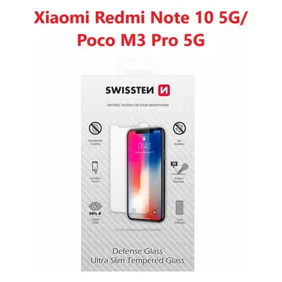 OCHRANNÉ TEMPEROVANÉ SKLO SWISSTEN PRO XIAOMI REDMI NOTE 10 5G/POCO M3 PRO 5G RE 2,5D