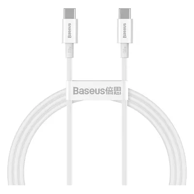 Kabel Baseus Superior Series USB-C na USB-C, 100W, 1m (bílý)