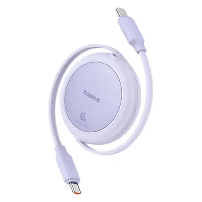 Baseus Free2Pull Mini USB-C na USB-C 60W USB kabel, 1 m (fialový)