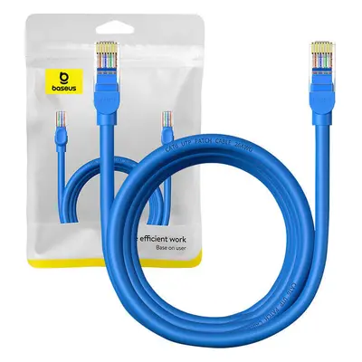 Kulatý kabel Baseus Ethernet RJ45, Cat.6, 3 m (modrý)