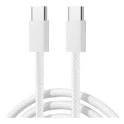 Joyroom S-A45 kabel USB-C na USB-C, 60 W, opletený, 1 m (bílý)