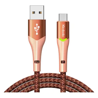 Kabel USB na USB-C Mcdodo Magnificence CA-7962 LED, 1m (oranžový)