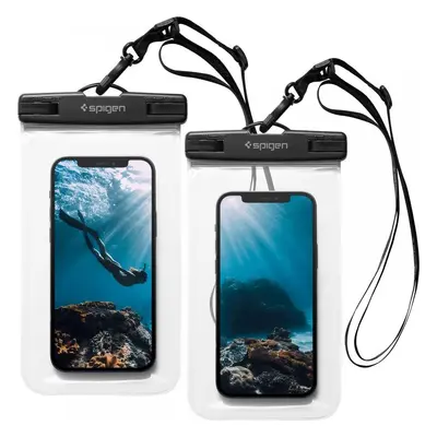 SPIGEN A601 UNIVERSAL WATERPROOF CASE 2-PACK CRYSTAL CLEAR