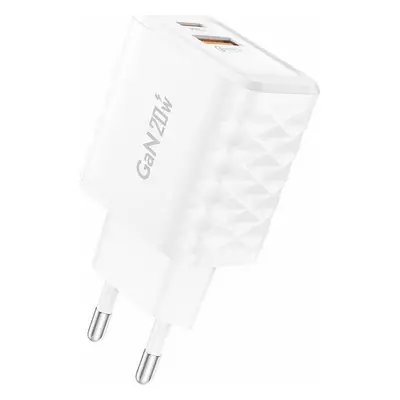 Foneng EU56 1xUSB-A, 1xUSB-C, 20W nabíječka (bílá)