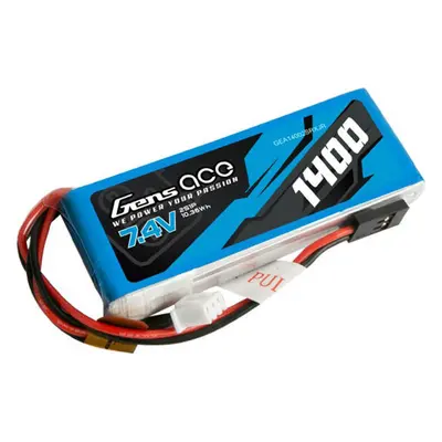 Gens ace 1400mAh 7,4V 2S1P LiPo baterie pro JR plug-in vysílač