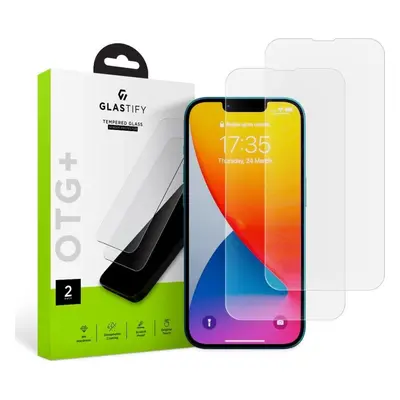 Tvrzené sklo GLASTIFY OTG+ 2-PACK IPHONE 13 PRO MAX / 14 PLUS / 15 PLUS CLEAR