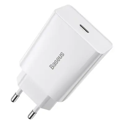 Baseus Speed Mini Quick Charger, USB-C, PD, 3A, 20W (bílá)