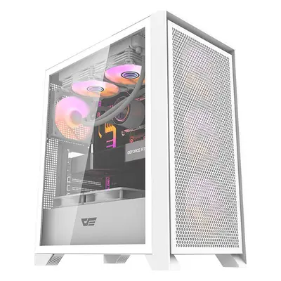 Počítačová skříň Darkflash DRX70 MESH + 4 ventilátory RGB (bílá)