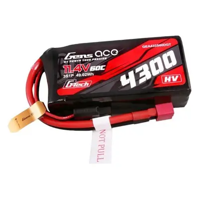 Gens ace G-Tech 4300mAh 3S1P 11,4V 60C Lipo baterie s T-zástrčkou