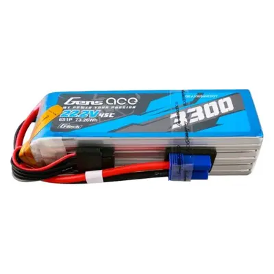 Gens ace G-Tech 3300mAh 22,2V 45C 6S1P Lipo Battery Pack s EC5 konektorem