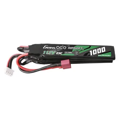 Gens ace 25C 1000mAh 3S1P 11.1V Nunchuck 3X Airsoft Gun Lipo baterie s T konektorem