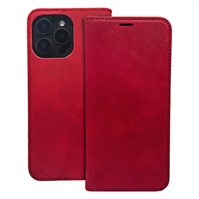 Pouzdro Smart Suede pro iPhone 16 Plus 6,7" červené