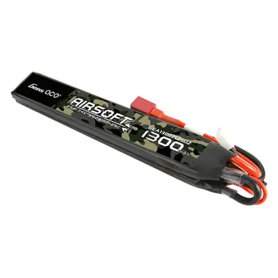 Gens ace 25C 1300mAh 2S1P 7,4V sedlová airsoftová pistolová lipo baterie s T konektorem.