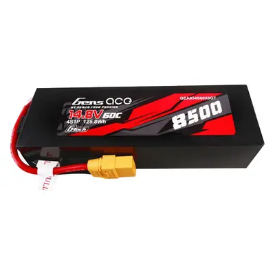 Gens ace G-Tech 8500mAh 14,8V 60C 4S1P Lipo Battery Pack Pouzdro z PC materiálu s konektorem XT9