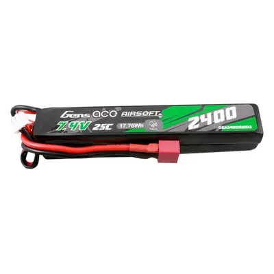 Gens ace 25C 2400mAh 2S2P 7,4V sedlová airsoftová pistolová lipo baterie s mini Deans(T) konekto