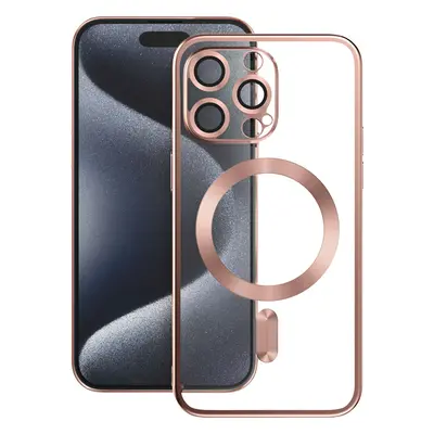 Vmax Electroplating Mag TPU case for iPhone 16 Pro Max 6,9" rose gold