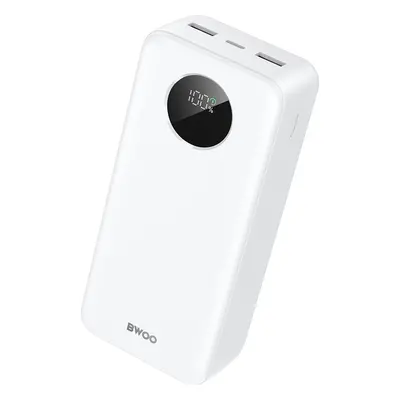 Powerbanka BWOO 22,5W 30000 mAh s LCD obrazovkou, bílá