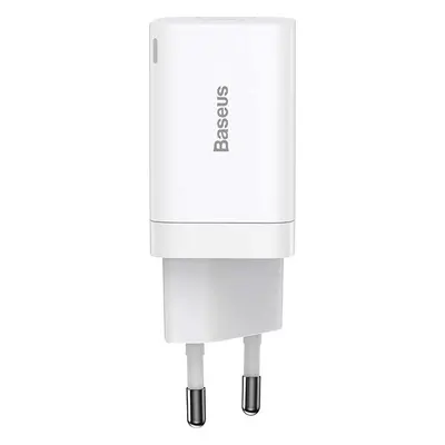 Rychlonabíječka Baseus Super Si Pro USB + USB-C 30 W (bílá)