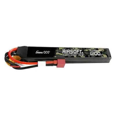 Gens Ace 25C 1200mAh 3S1P 11,1V sedlová airsoftová pistolová lipo baterie s T zástrčkou