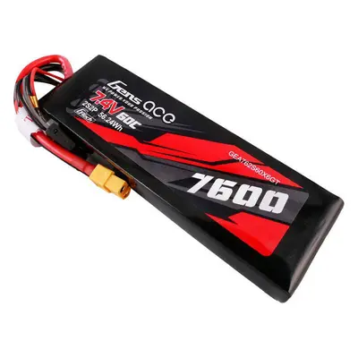 Akumulátor Gens ace G-Tech 7600mAh 7,4V 60C 2S2P Lipo baterie PC mat