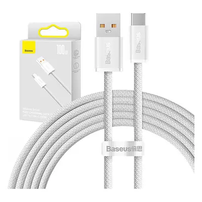 Kabel USB na USB-C Baseus řady Dynamic, 100 W, 2 m (bílý)