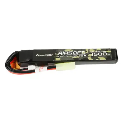 Gens ace 25C 1500mAh 2S1P 7,4V Airsoft Gun Lipo baterie s mini Tamiya konektorem