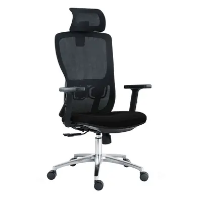 Kancelářská ergonomická židle Neoseat TASCO — látka, síť, černá, nosnost 150 kg